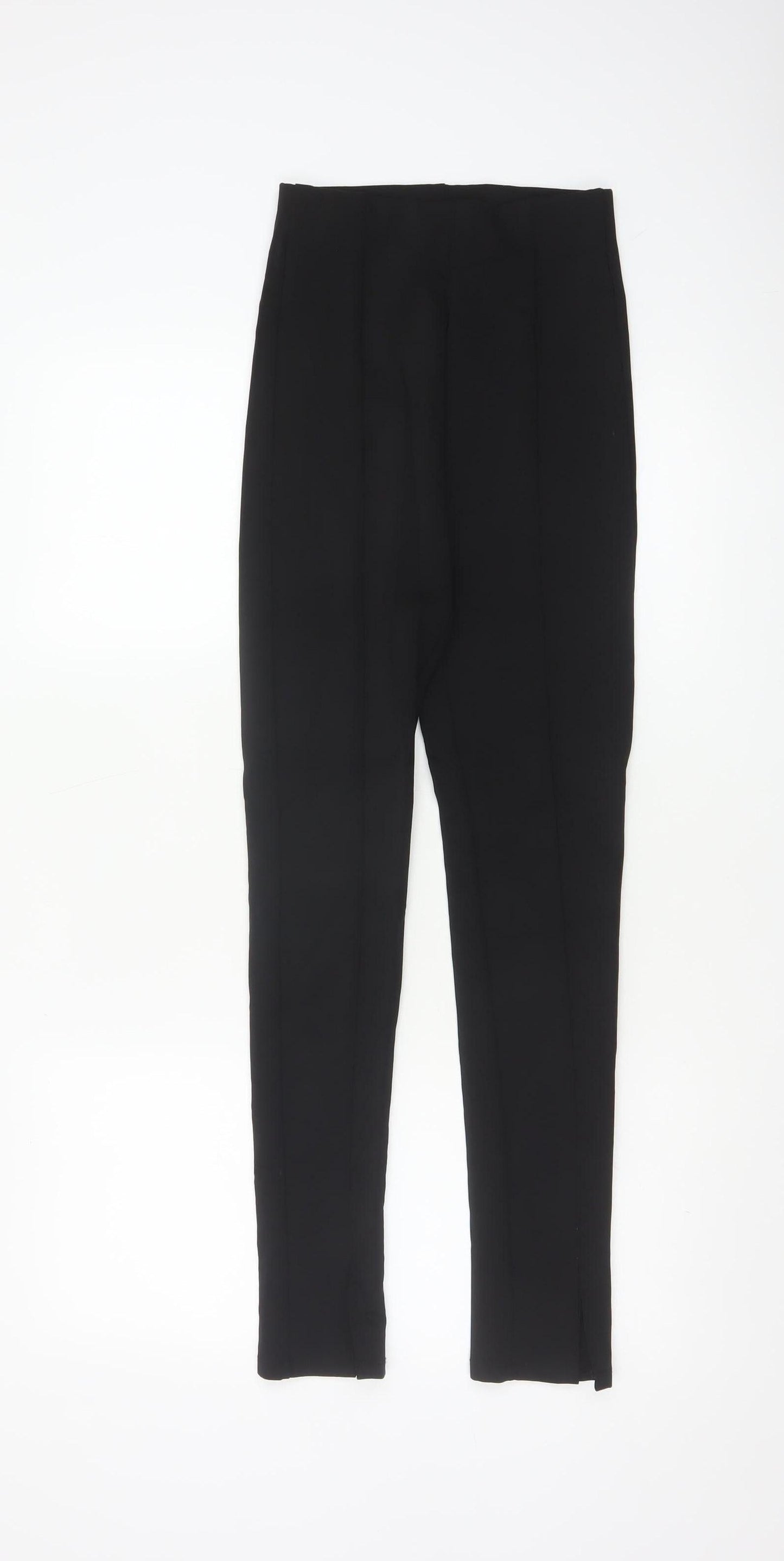 Zara Womens Black Slim Fit Trousers Size Small Polyamide Blend
