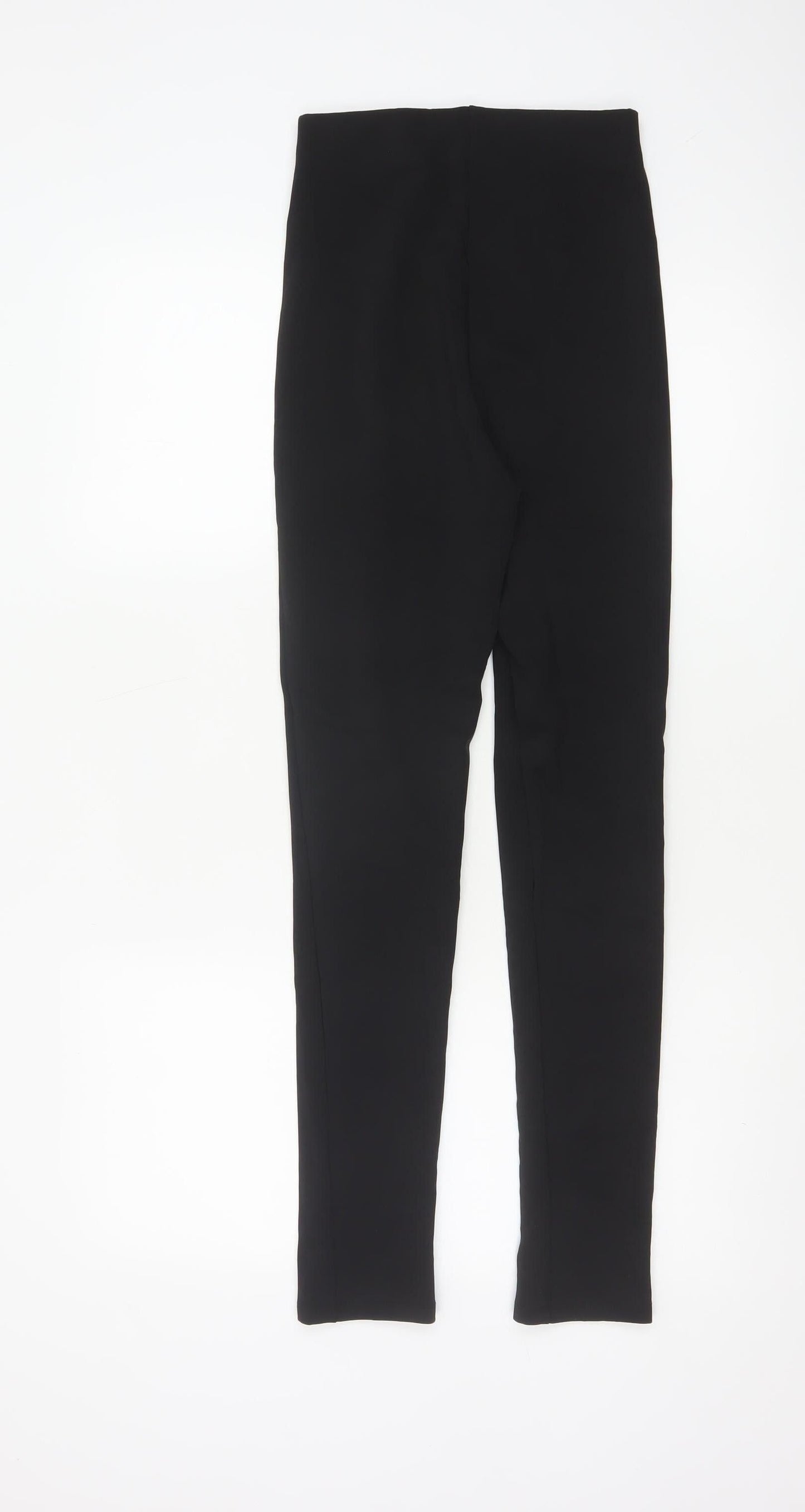 Zara Womens Black Slim Fit Trousers Size Small Polyamide Blend