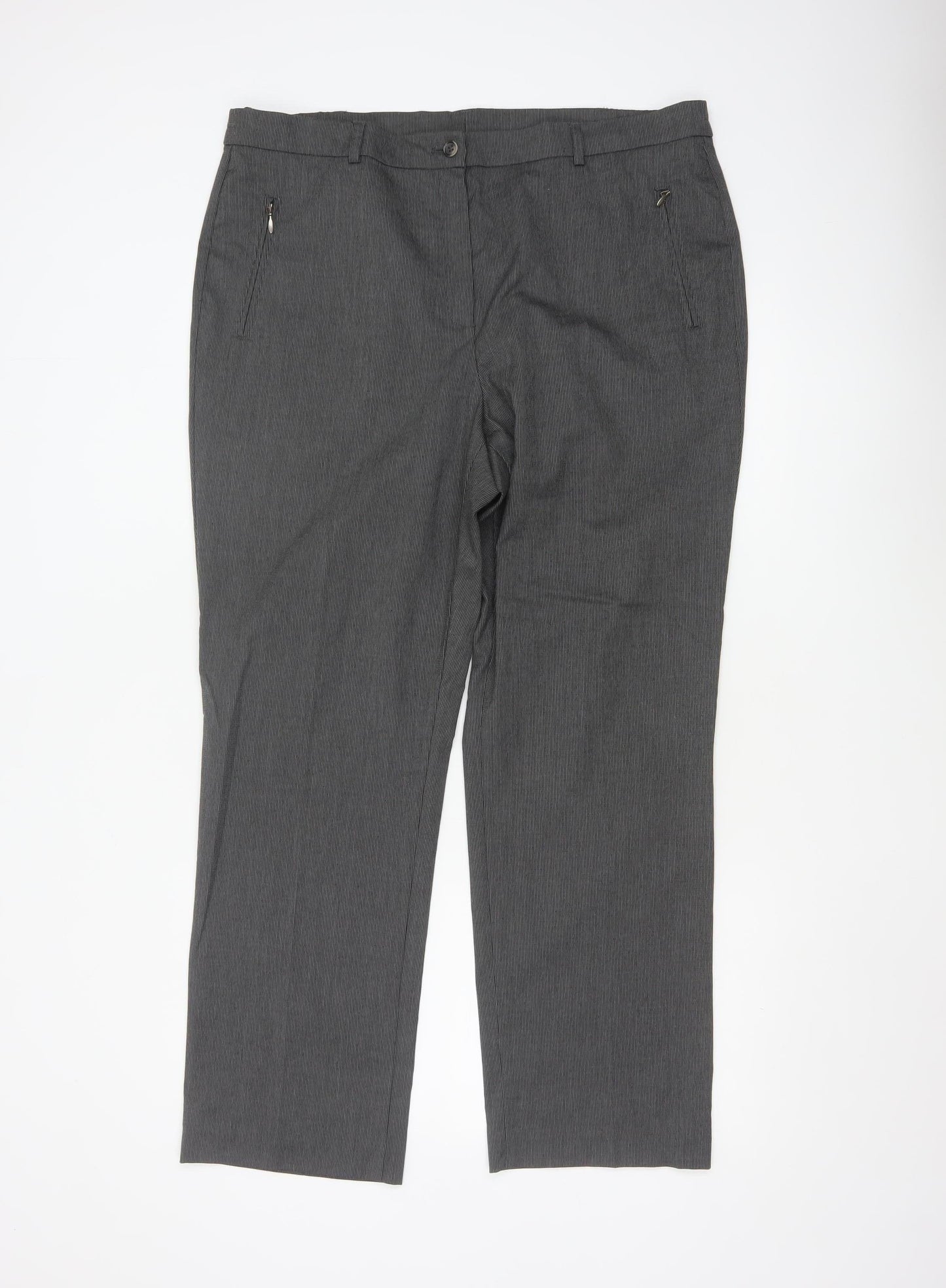 Marks and Spencer Women's Grey Straight Leg Dress Pants Size 18