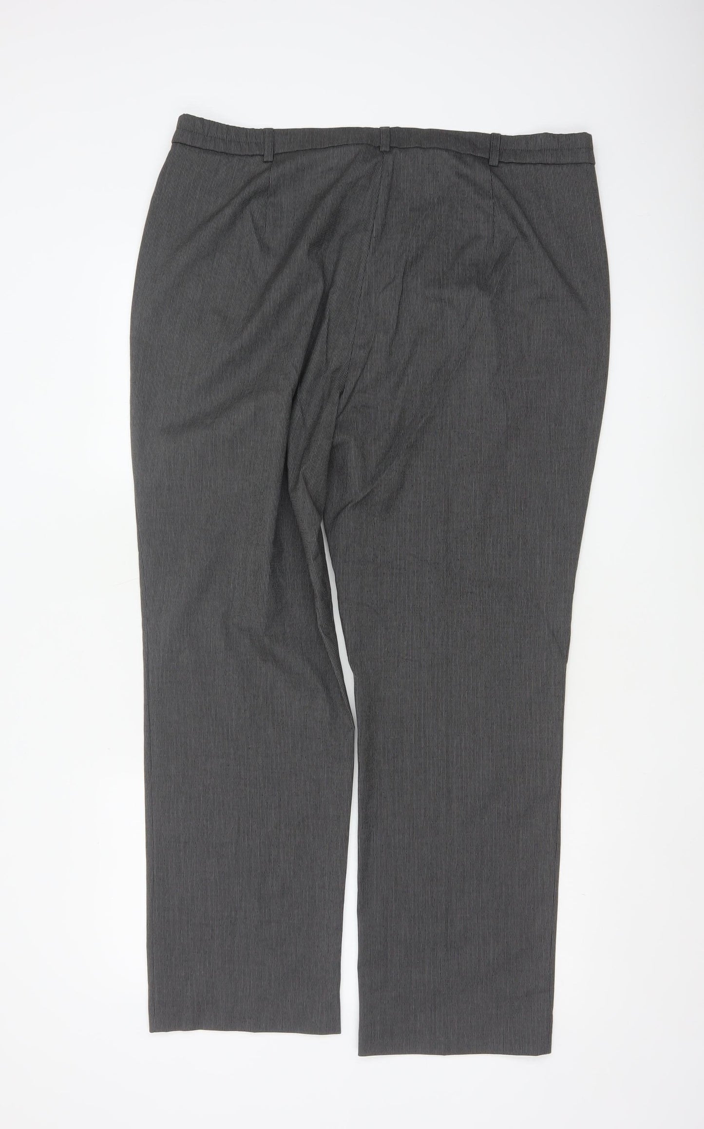 Marks and Spencer Women's Grey Straight Leg Dress Pants Size 18
