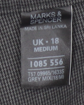 Marks and Spencer Women's Grey Straight Leg Dress Pants Size 18