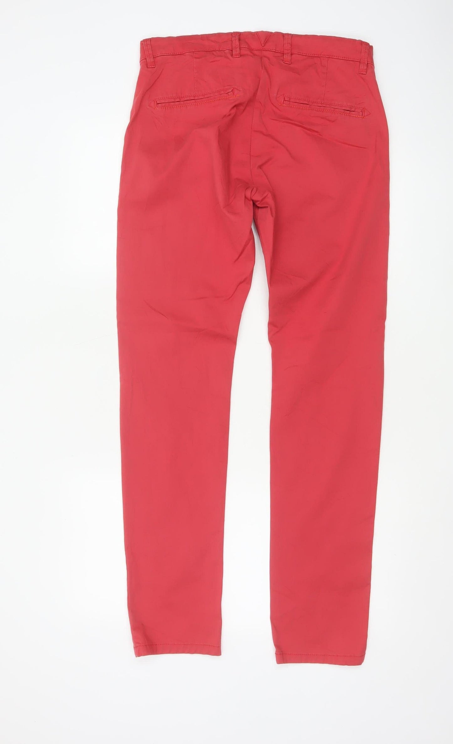 SELECTED HOMME Men's Red Slim Fit Chino Trousers W31 L32
