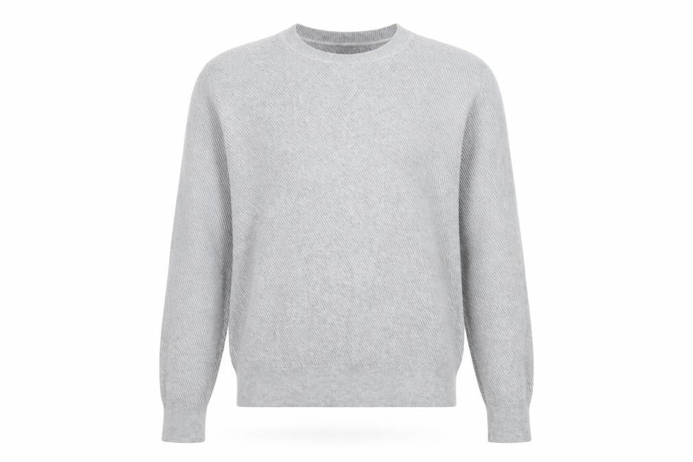 Marks & Spencer Mens Grey Cotton Blend Crew Neck Jumper Size S