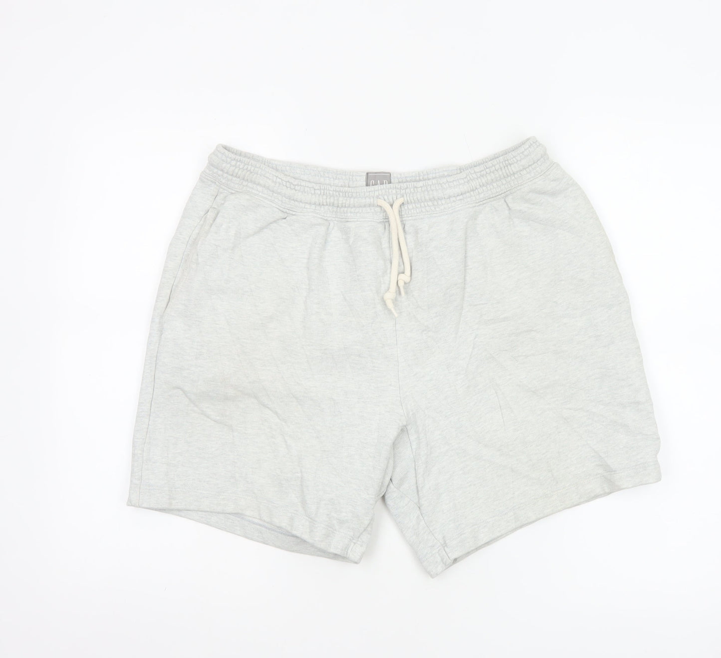 GAP Men’s Grey Sweat Shorts M Cotton Drawstring Casual