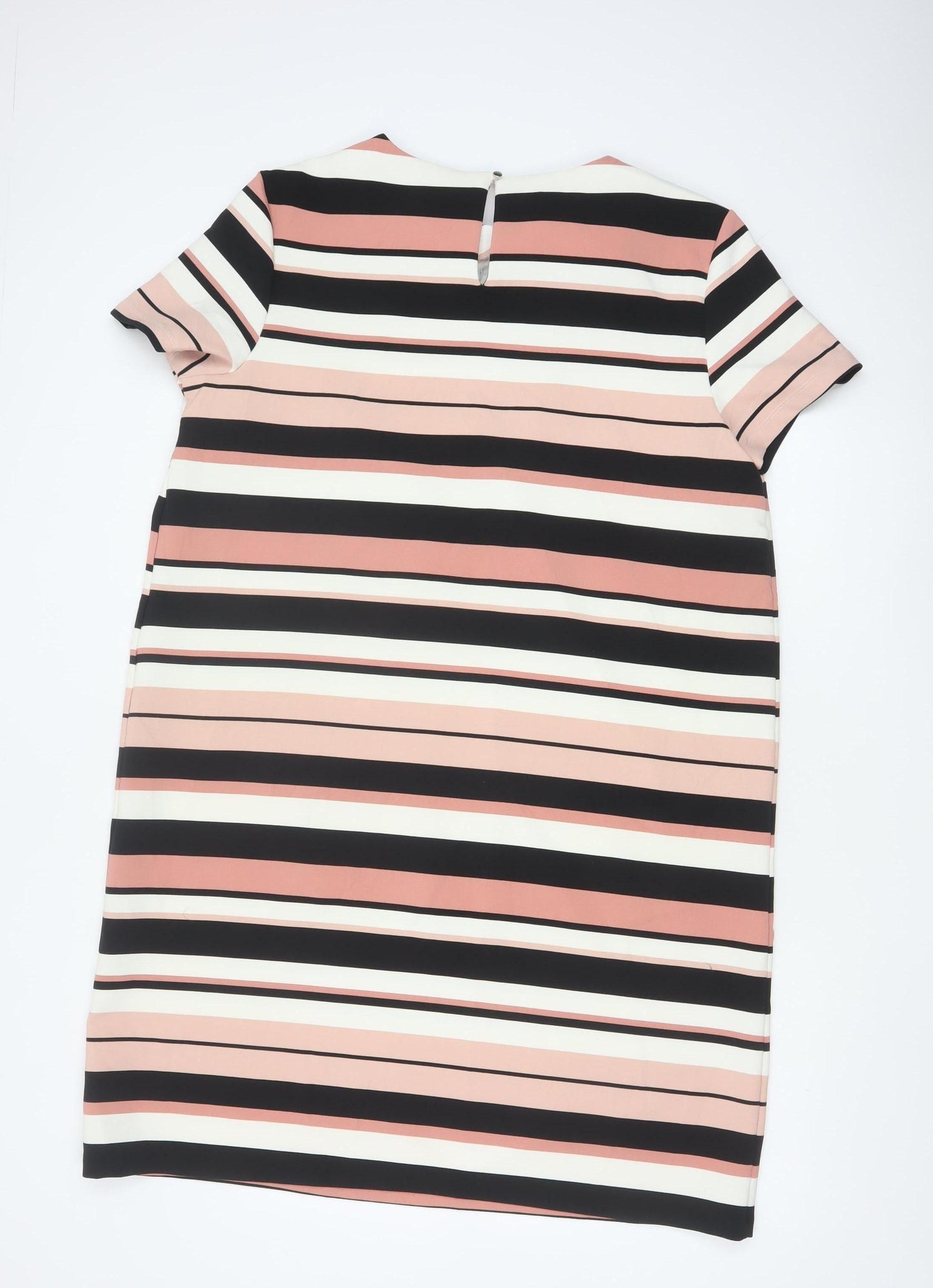 Tu Women’s Multicoloured Striped Shift Dress Size 20 Short Sleeve