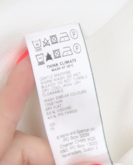Marks and Spencer Women's White Size 18 Sleeveless Basic Tank Top