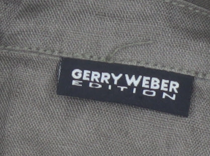 Gerry Weber Women’s Khaki Linen Belted Casual Jacket UK 18