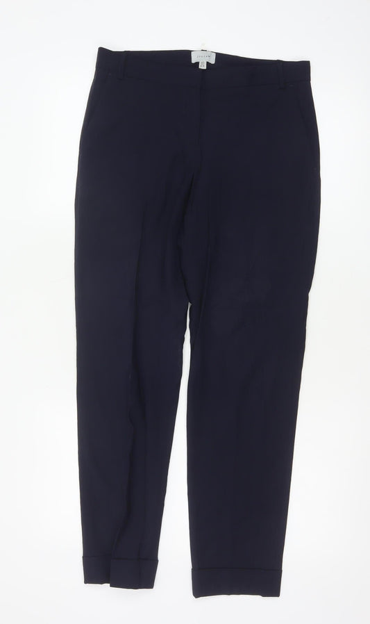 Prewornwholesale purple cropped slim fit active T-shirt with short sleeves and a high neckline.