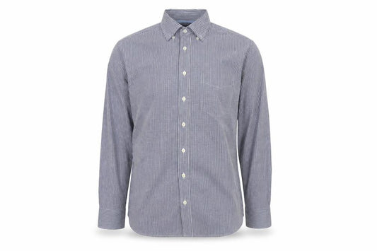 Hackett London Men's Blue Check Slim Fit Long Sleeve Shirt Size S