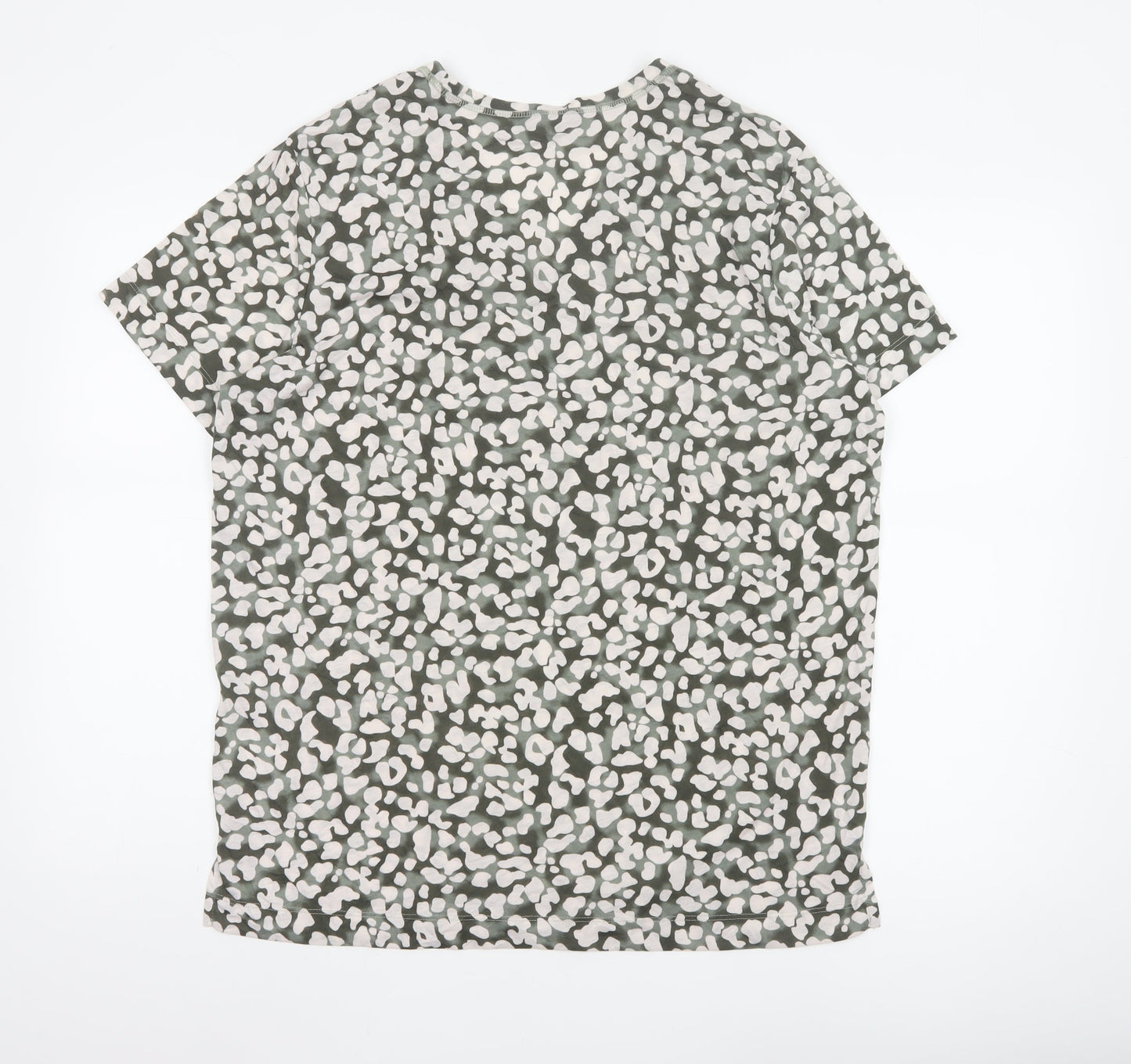 Marks and Spencer Women’s Green Animal Print V-Neck Blouse Size 14