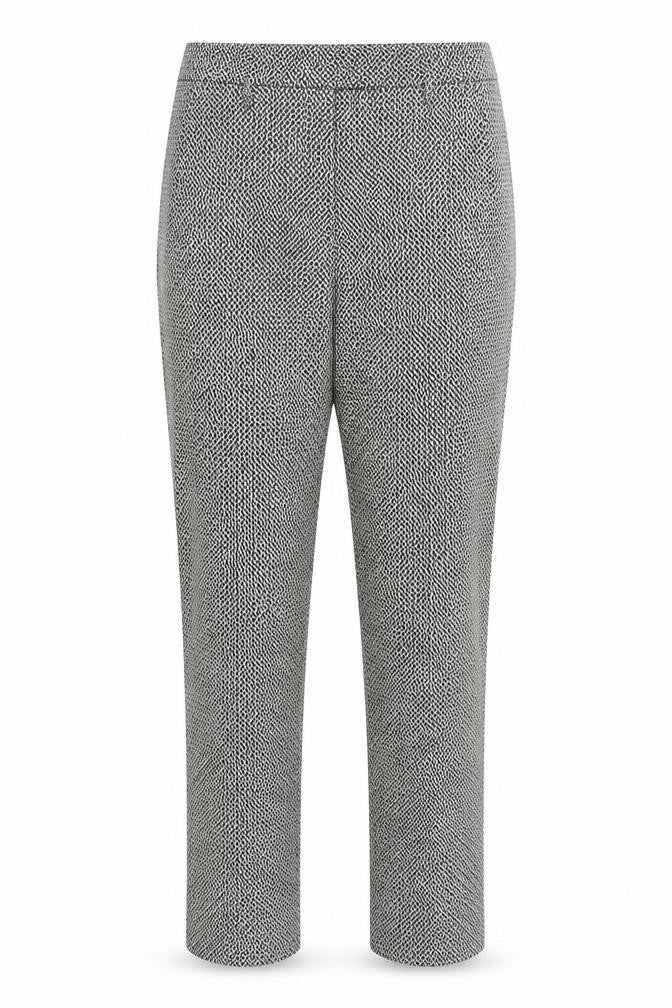 Marks & Spencer Women's Black Mix Geometric Trousers UK 14 Long
