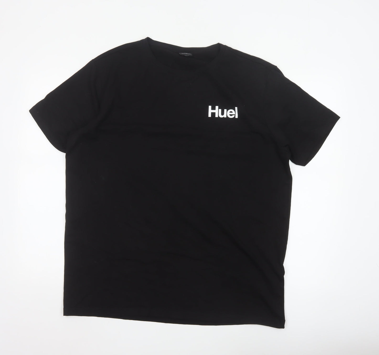 Huel Men’s Black Cotton Elastane Crew Neck 2XL T-Shirt