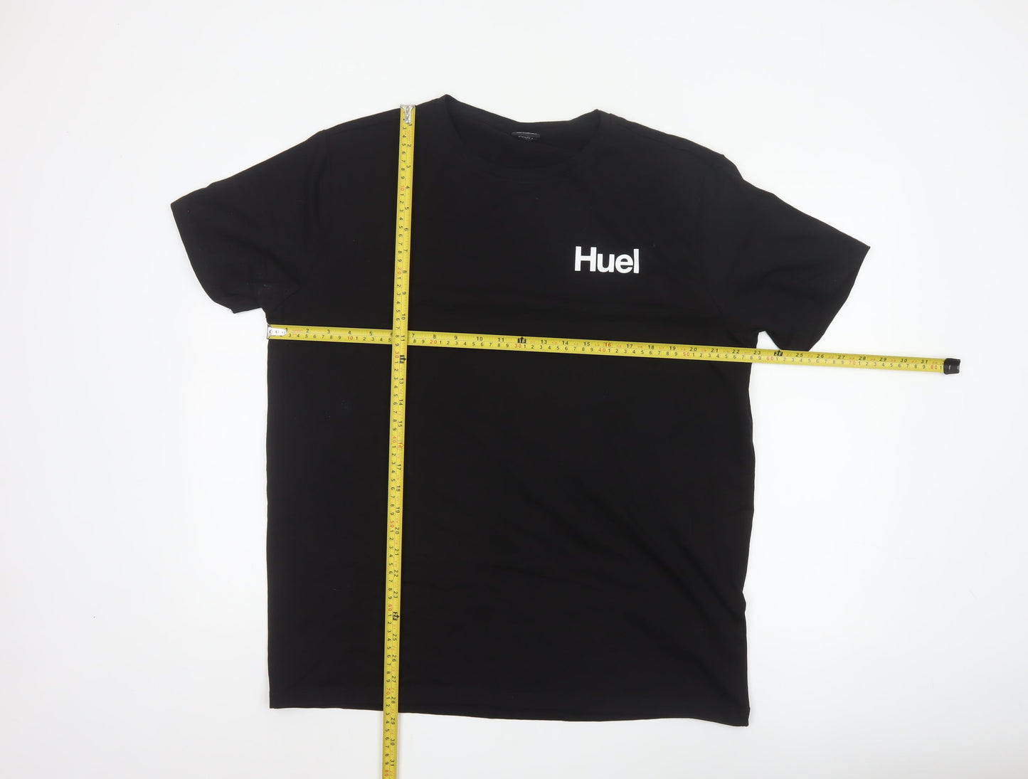 Huel Men’s Black Cotton Elastane Crew Neck 2XL T-Shirt