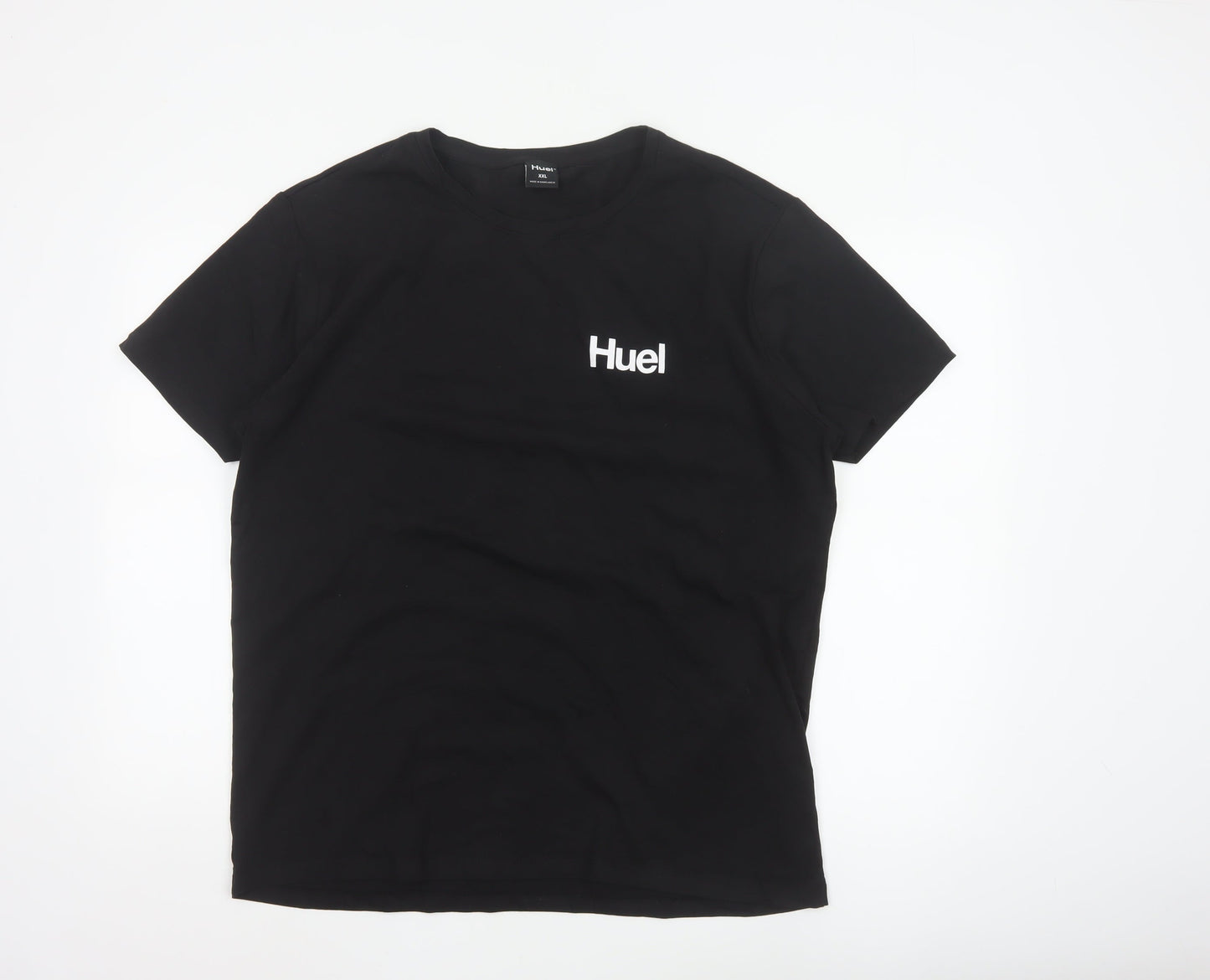 Huel Men's Black 2XL Crew Neck Cotton T-Shirt
