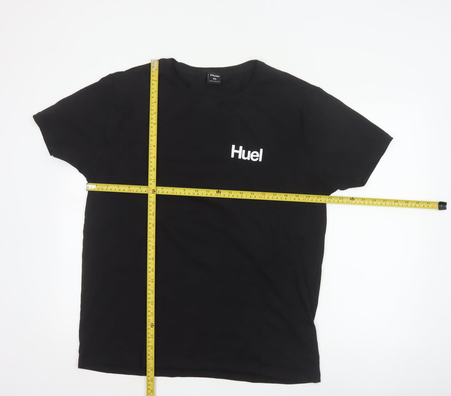 Huel Men's Black 2XL Crew Neck Cotton T-Shirt