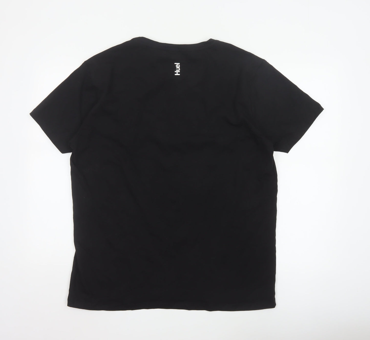 Huel Men's Black 2XL Crew Neck Cotton T-Shirt