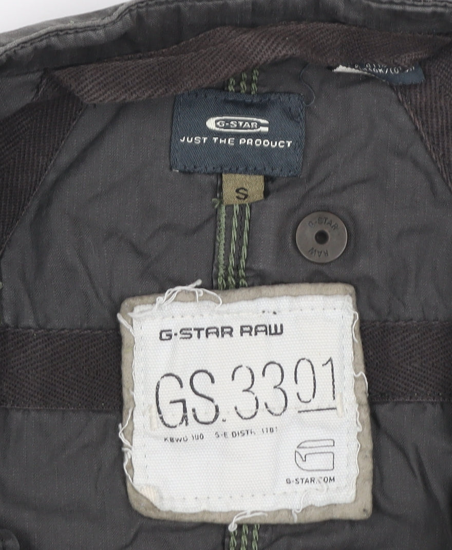 G-Star RAW Women's Grey Military Jacket Size S Cotton GS3391