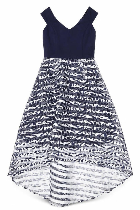 Coast Women's Blue Floral Fit & Flare Midi Dress Size 10