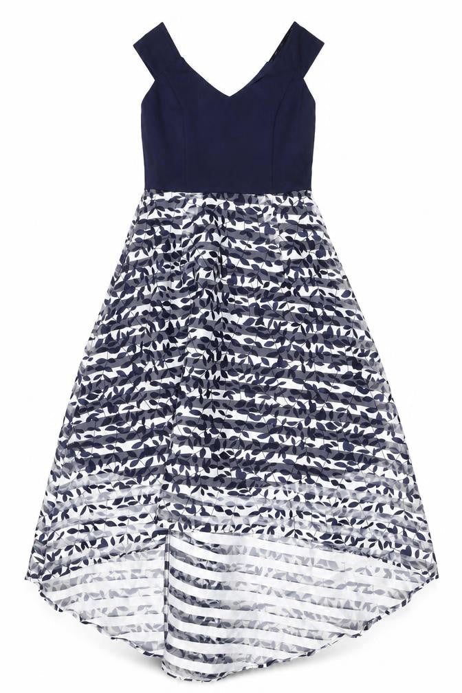 Coast Women's Blue Floral Fit & Flare Midi Dress Size 10