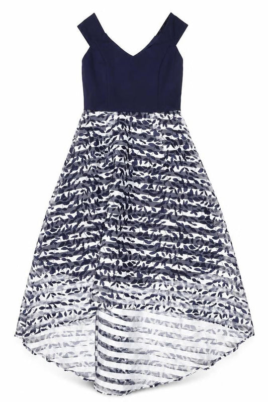 Coast Women's Blue Floral Fit & Flare Midi Dress Size 10