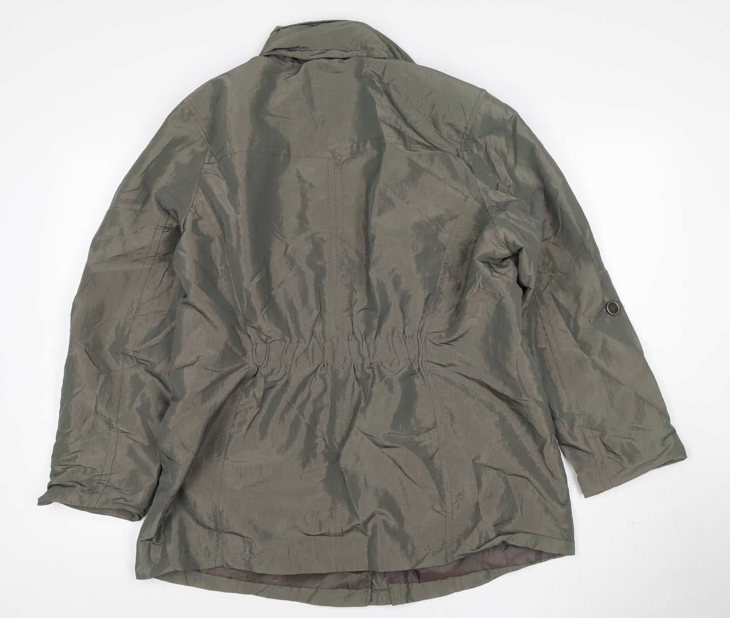 Maine New England Womens Green Size 18 Mid-Length Parka Jacket