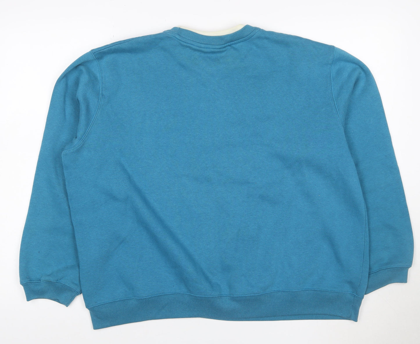 Classic Elements Women Blue XL Pullover Sweatshirt Owl Embroidered Cotton Blend