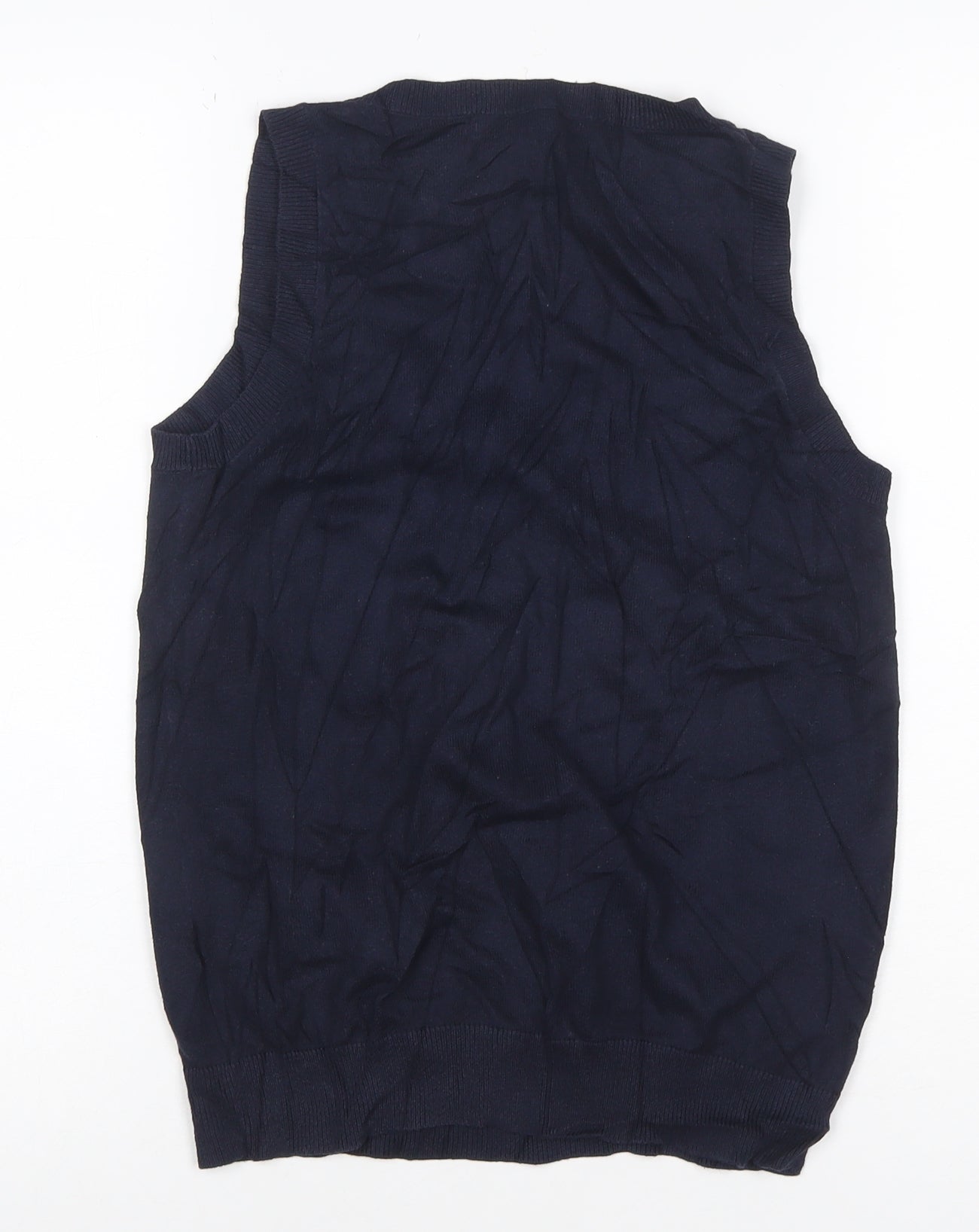 Zara Women Blue Cotton Knit Sleeveless Tank Top Size 12