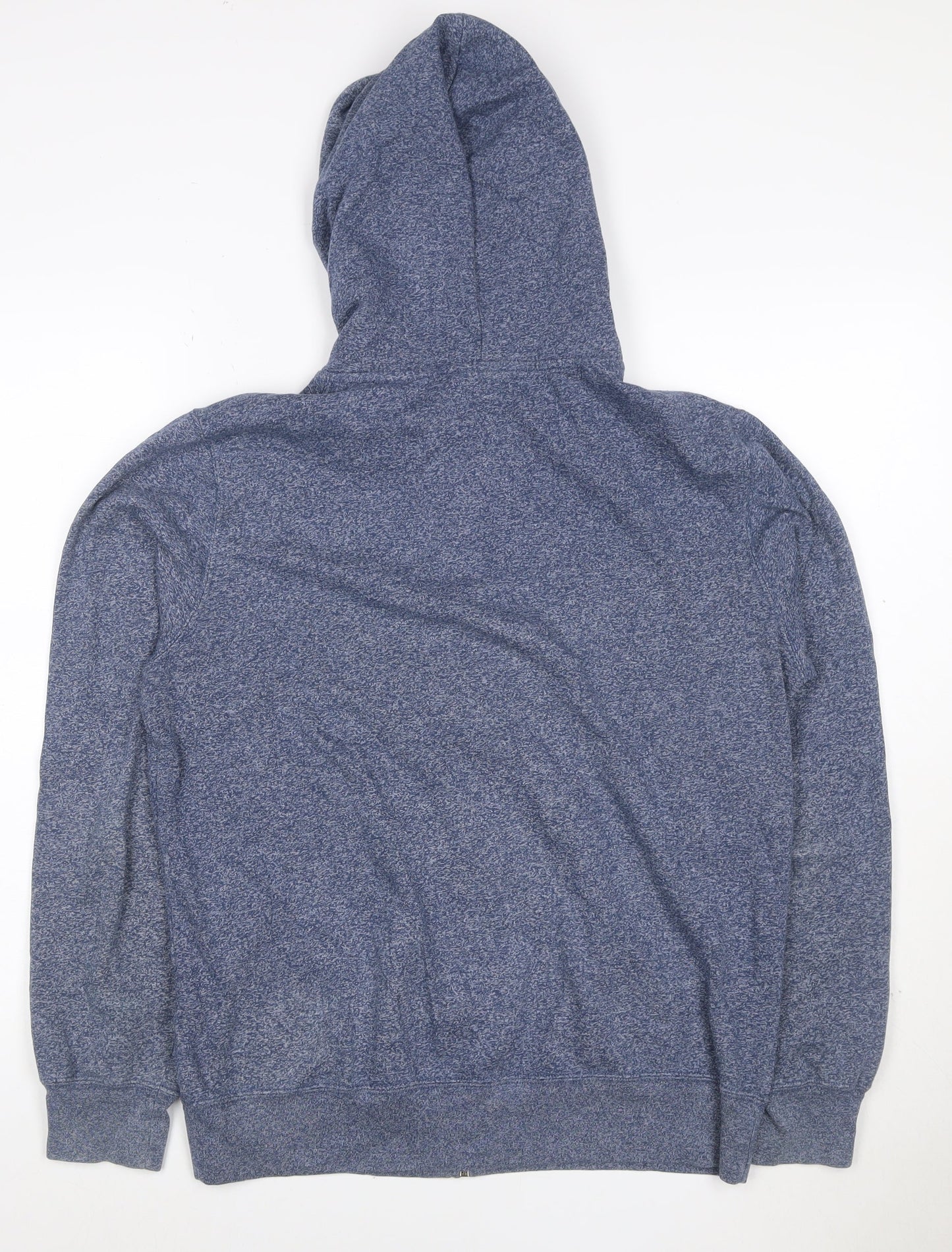 Champion Men Blue Full Zip Hoodie Size L Fleece Regular Fit