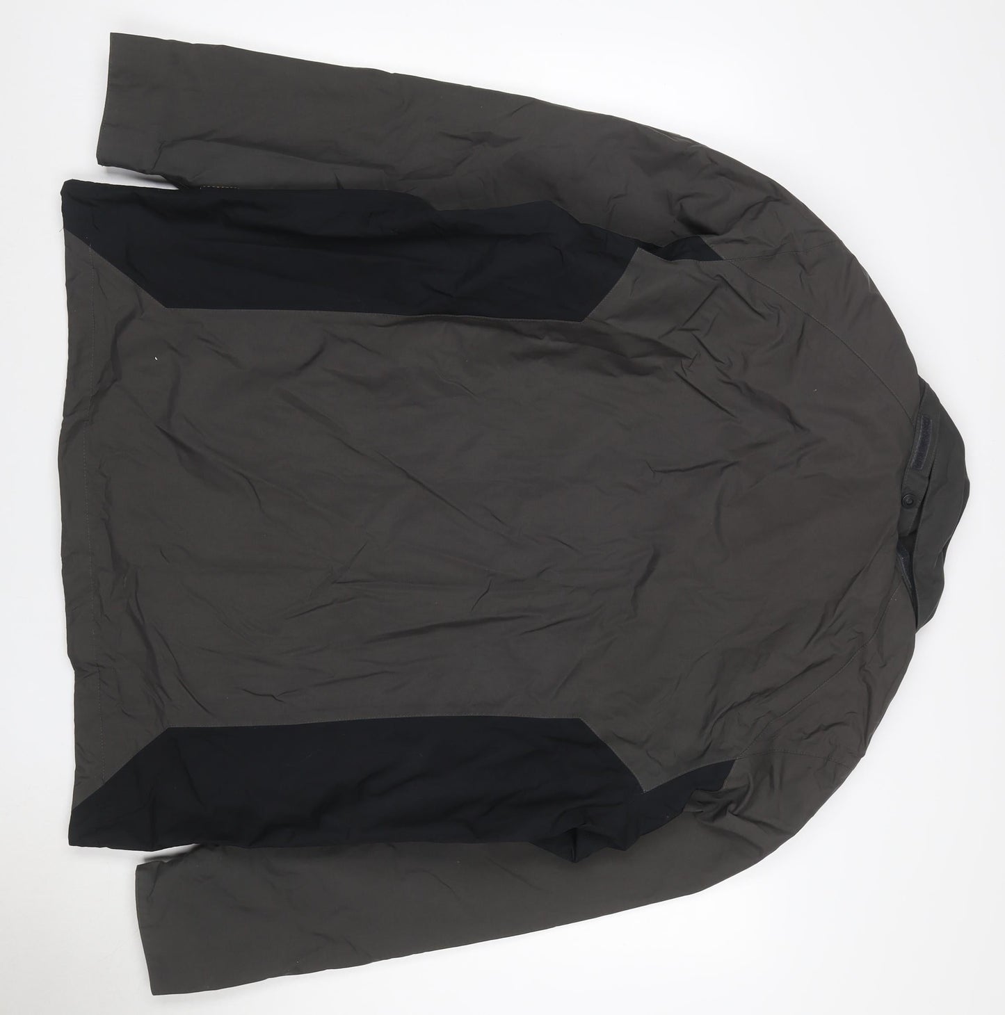 Jack Wolfskin Men's Grey L Hooded Waterproof Rain Jacket Lined