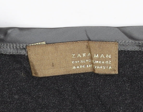 Zara Man Men's Black V-Neck Short Sleeve T-Shirt XL Classic Fit