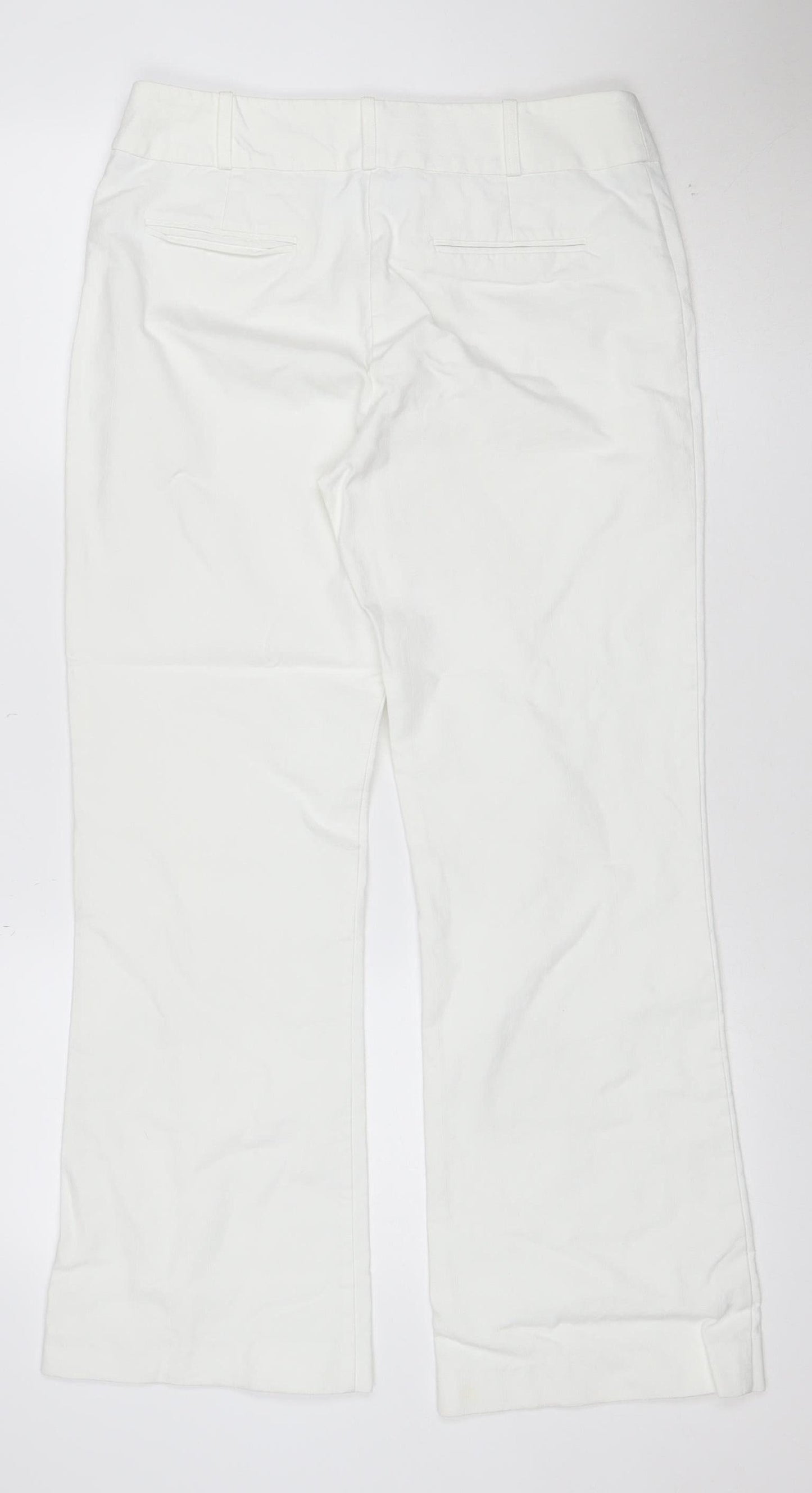 Next Women White Straight Leg Jeans Size 10 Regular Cotton