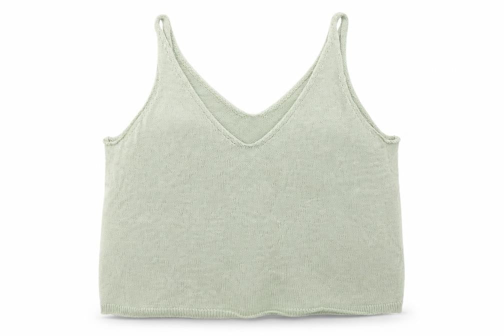 H&M Women’s Green Knit Camisole Tank Top Size XL