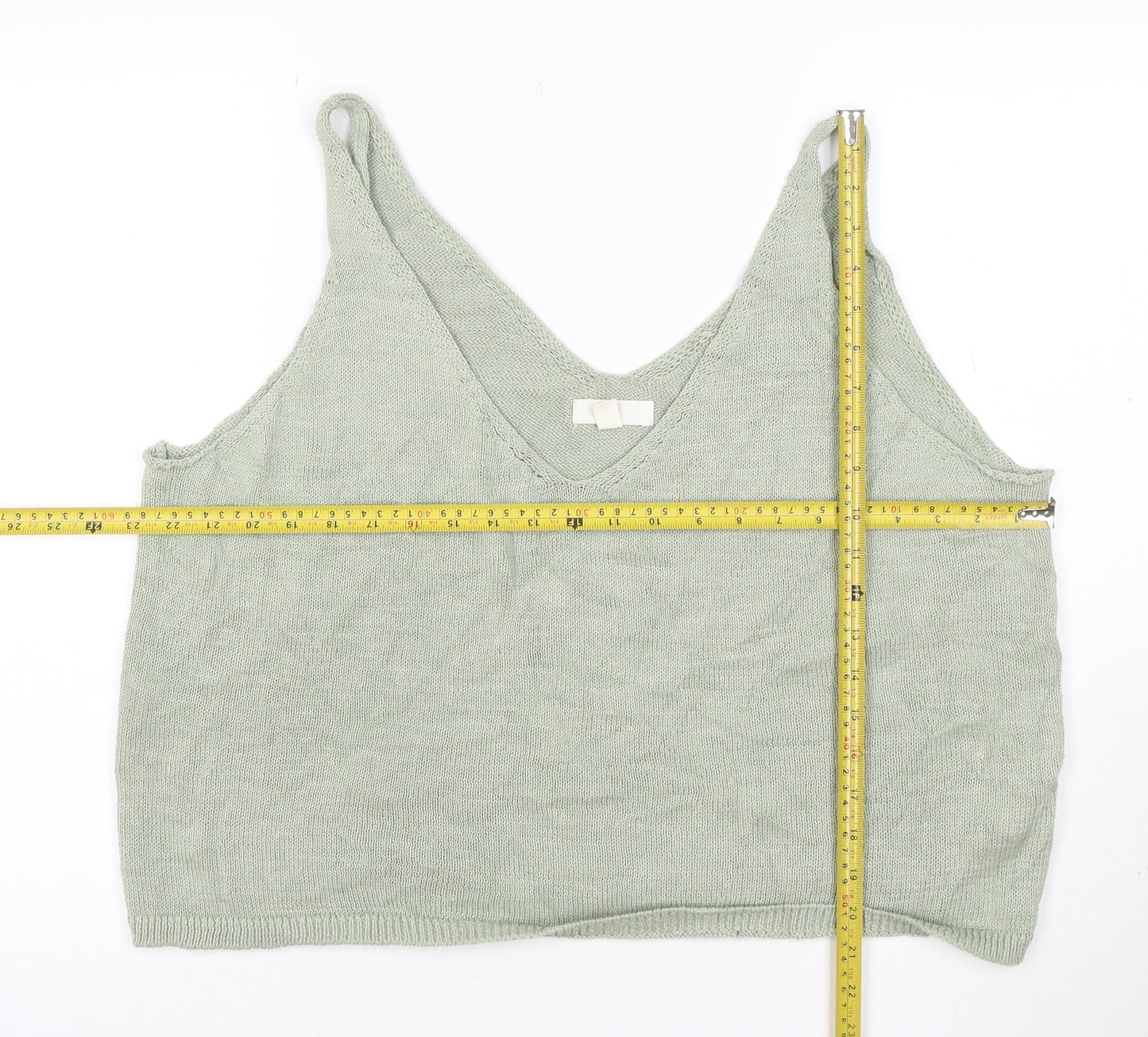 H&M Women’s Green Knit Camisole Tank Top Size XL