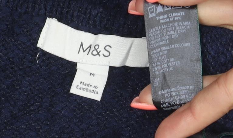 Marks and Spencer Women’s Blue Knit Sleeveless Vest M