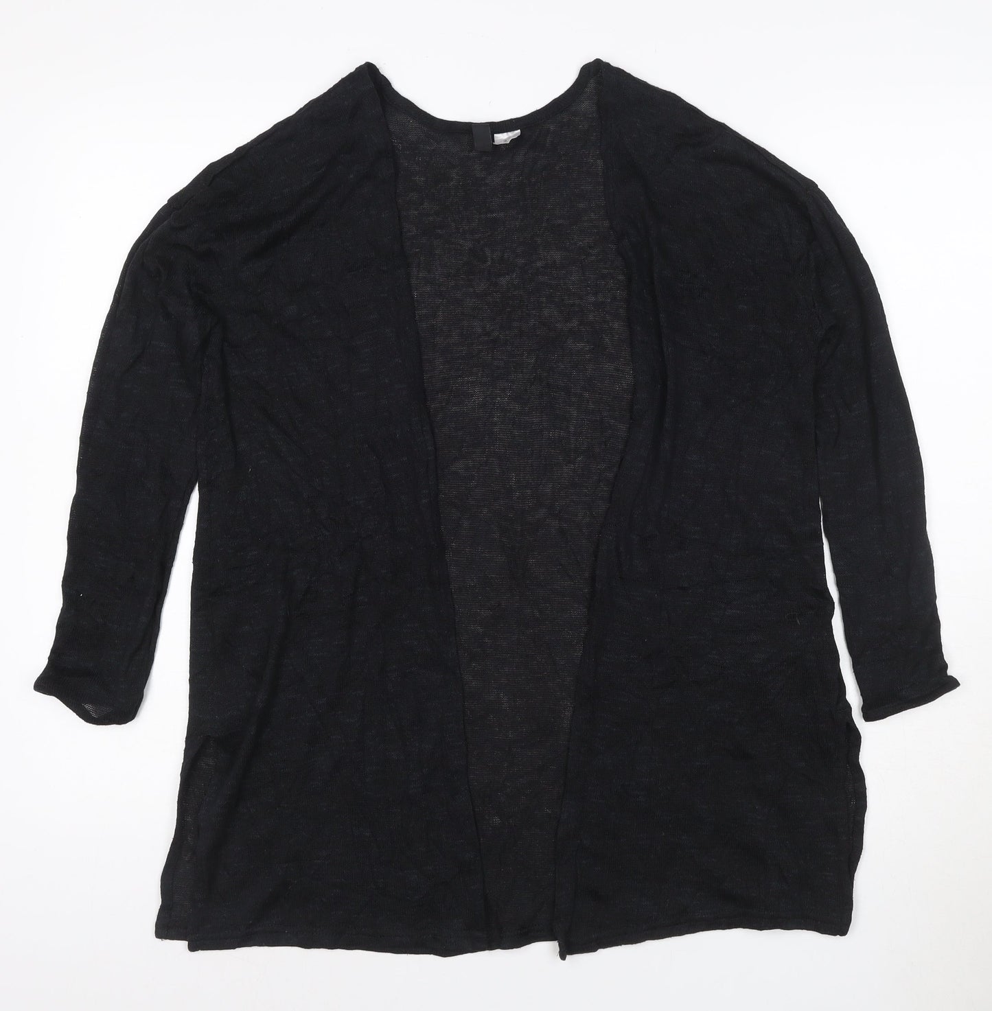 H&M Divided Womens Black XS Open Front Long Sleeve Cardigan