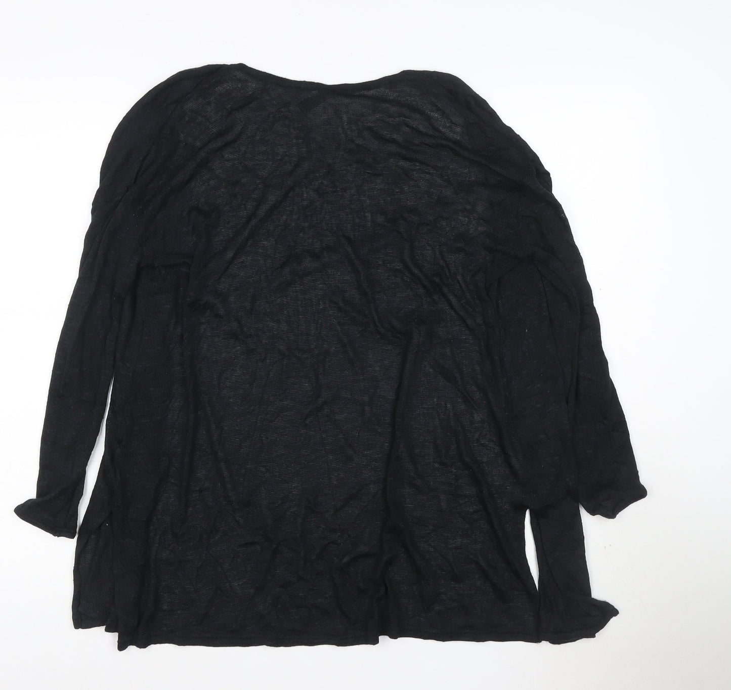 H&M Divided Womens Black XS Open Front Long Sleeve Cardigan