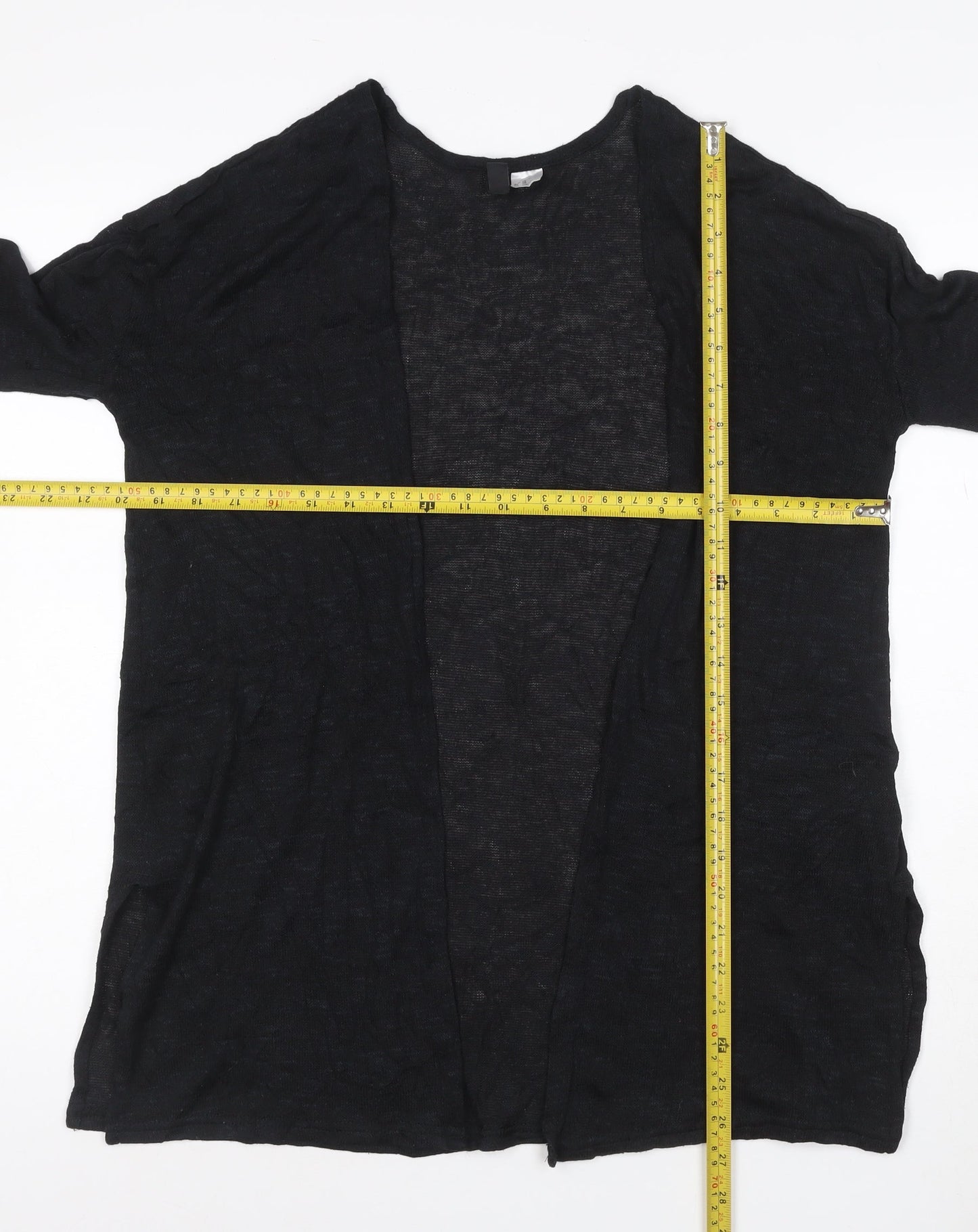 H&M Divided Womens Black XS Open Front Long Sleeve Cardigan