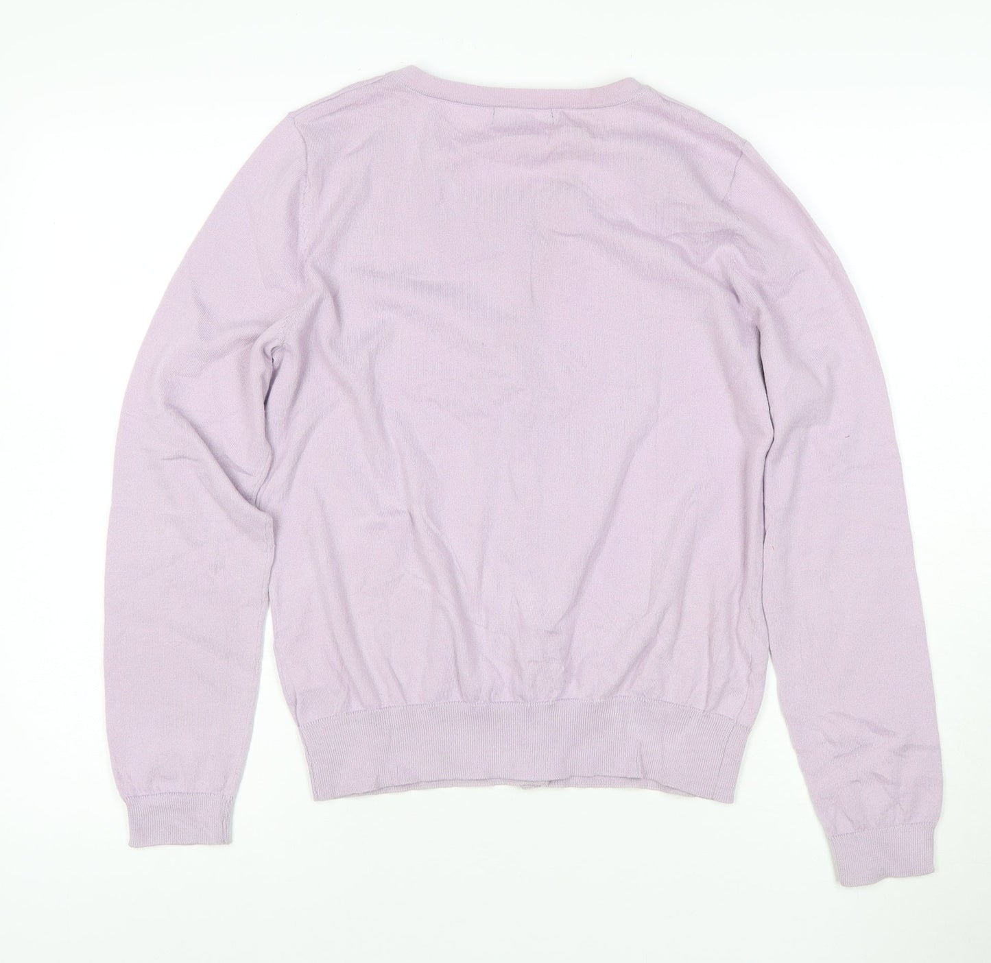 New Look Womens Lilac Cardigan Size 12 Long Sleeve Button Knit