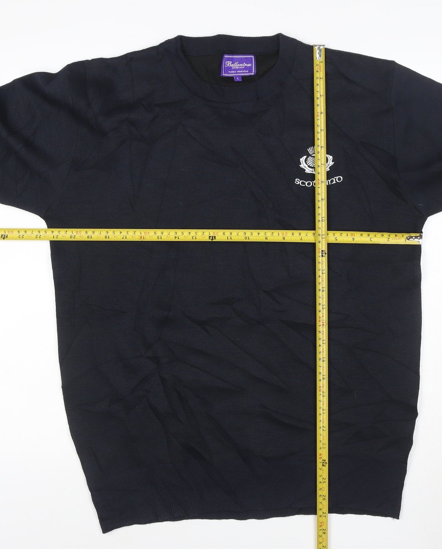 Ballantrae Men's Blue Crew Neck Pullover Jumper L Classic Fit