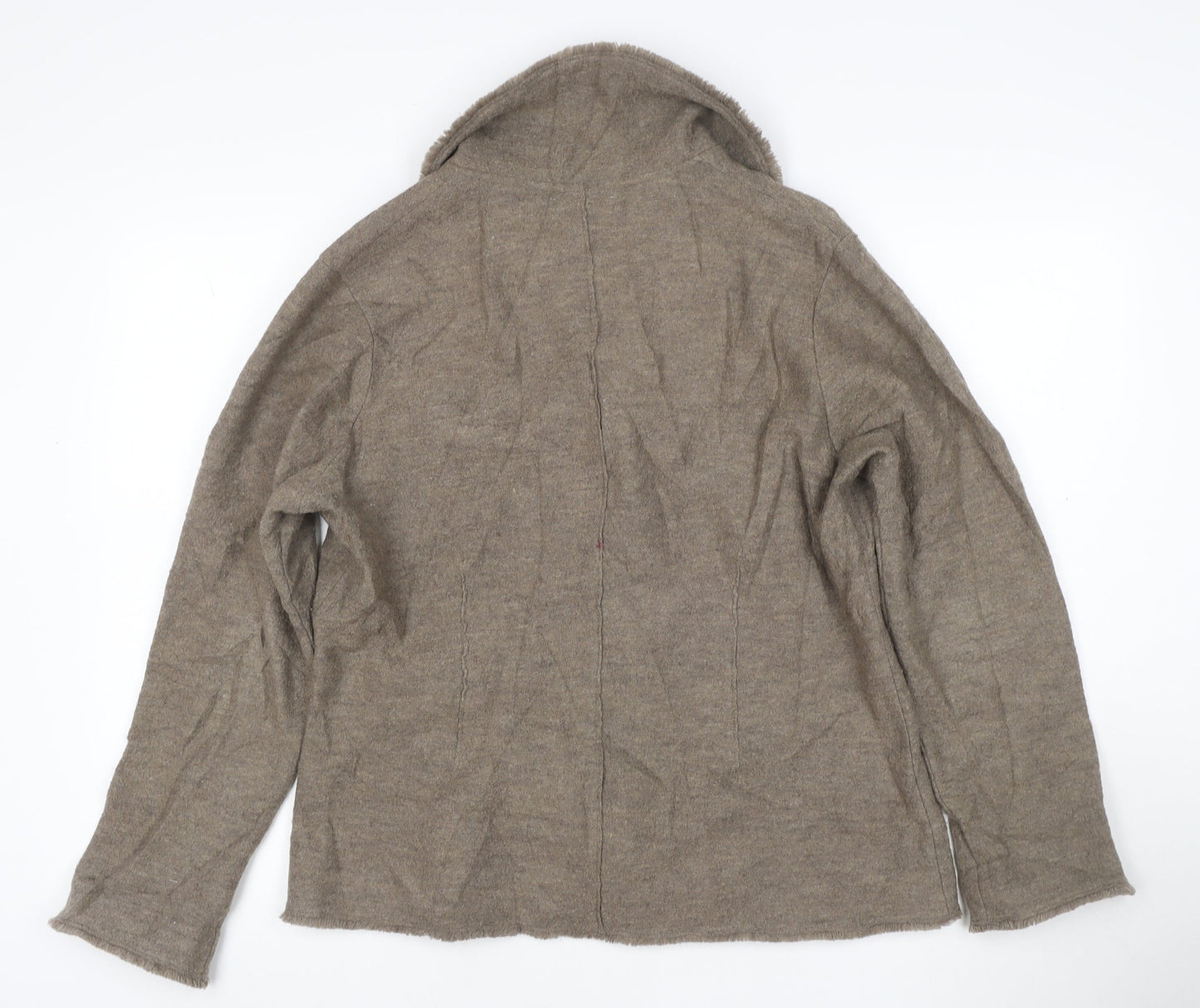 EAST Women’s Brown Wool Button-Up Jacket Size 16