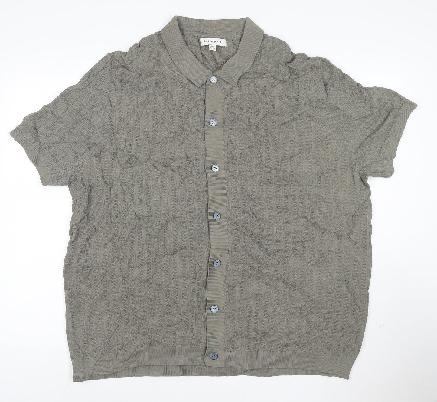 Marks and Spencer Autograph Women's Grey 3XL Short Sleeve Collared Cardigan