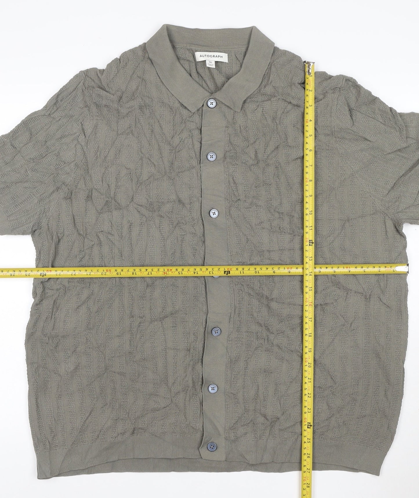 Marks and Spencer Autograph Women's Grey 3XL Short Sleeve Collared Cardigan