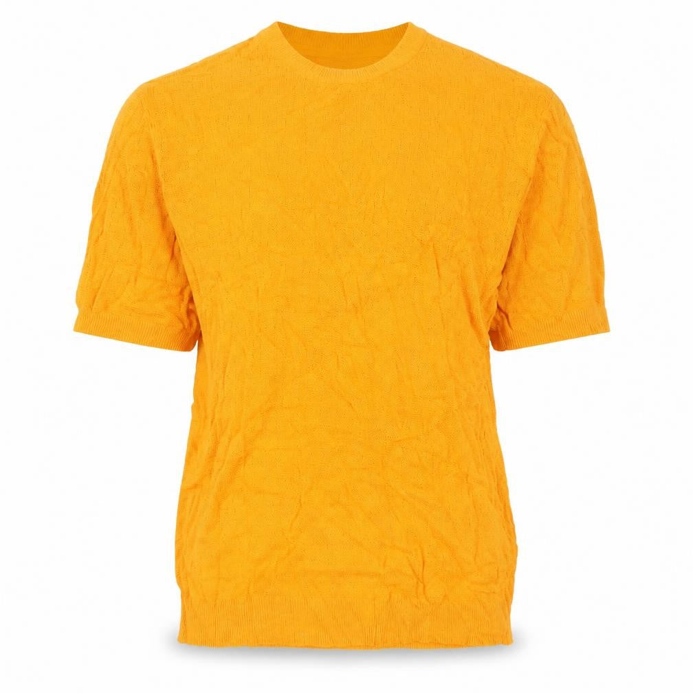 Threadbare Men's Yellow Short Sleeve Crew Neck Cotton Jumper M