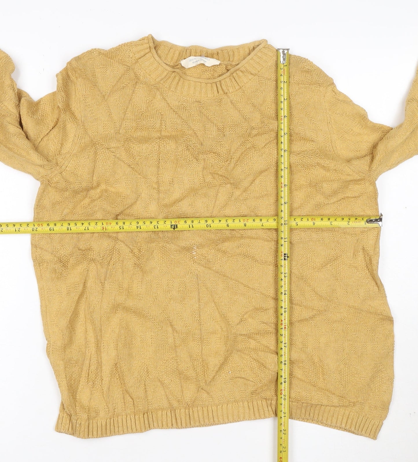 Seasalt Cornwall Women’s Yellow Cotton Crew Neck Jumper Size L