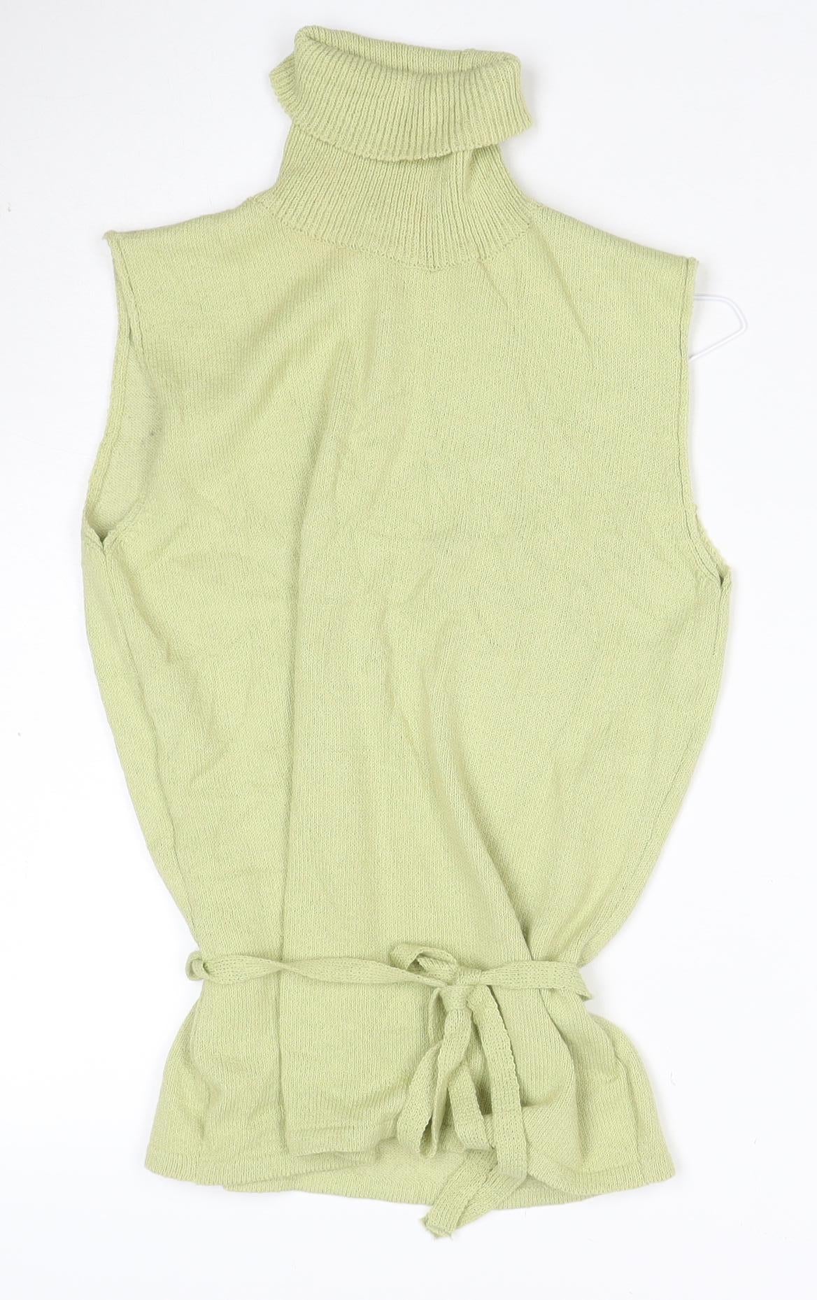 Kaliko Women's Green Knit Strapless Tie Blouse Size 12