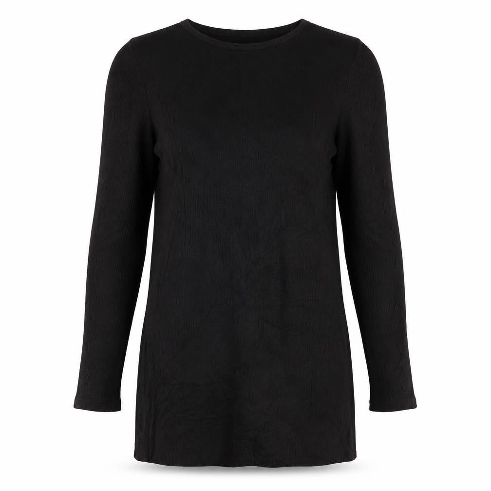 H&M Women Black XS Long Sleeve Shift Knit Dress