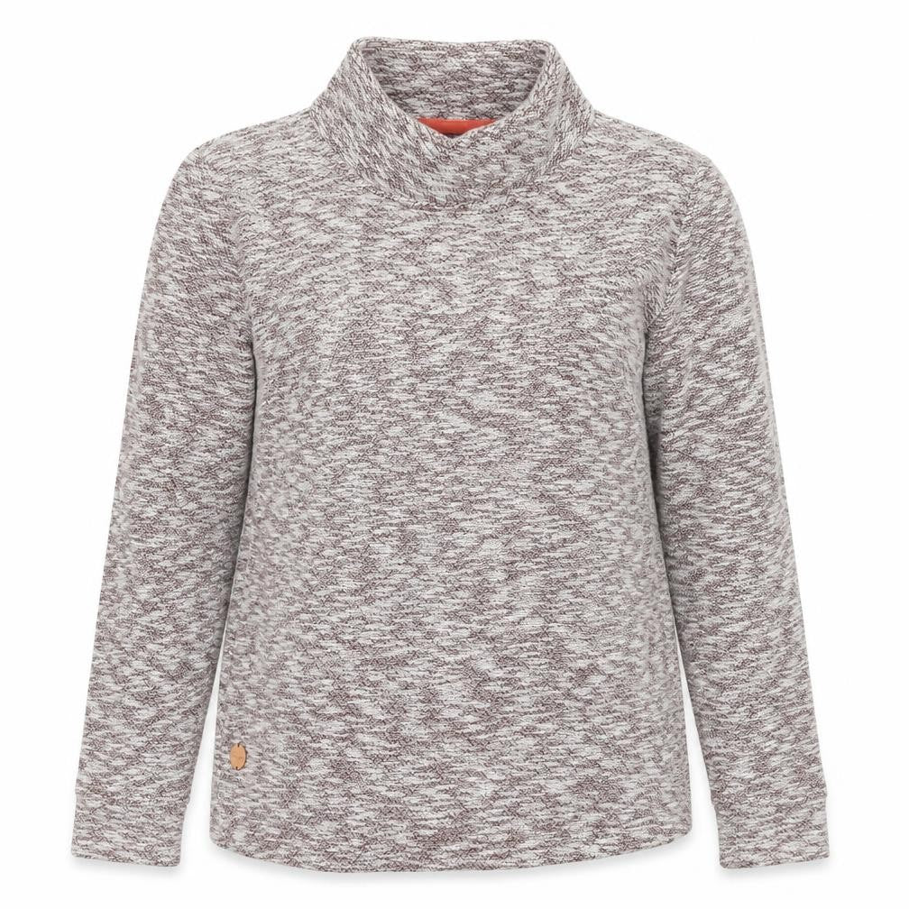 Brakeburn Women Burgundy Knit Pullover Sweatshirt UK 10