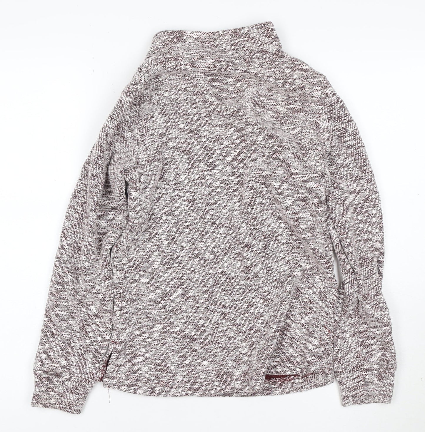 Brakeburn Women Burgundy Knit Pullover Sweatshirt UK 10