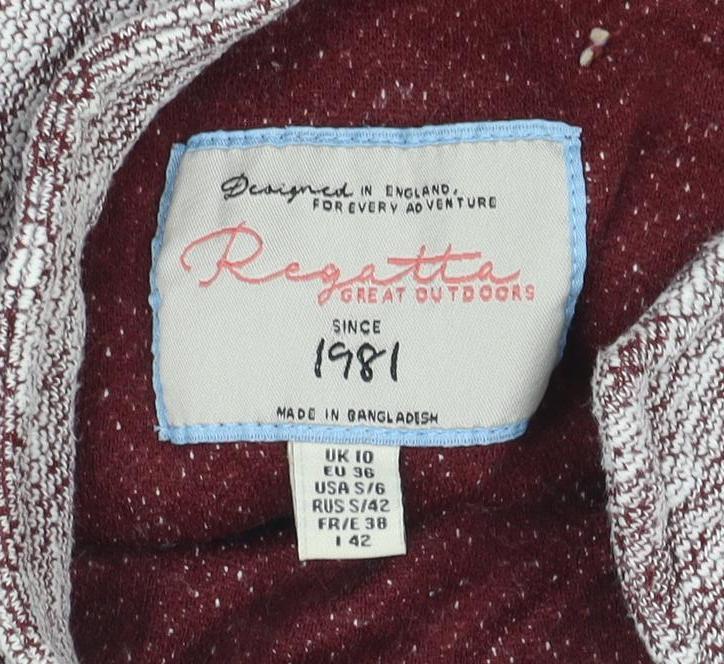 Brakeburn Women Burgundy Knit Pullover Sweatshirt UK 10