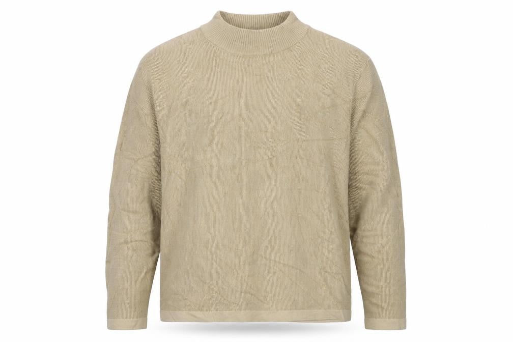 Marks & Spencer Men's Beige 2XL Cotton Modal Crew Neck Jumper